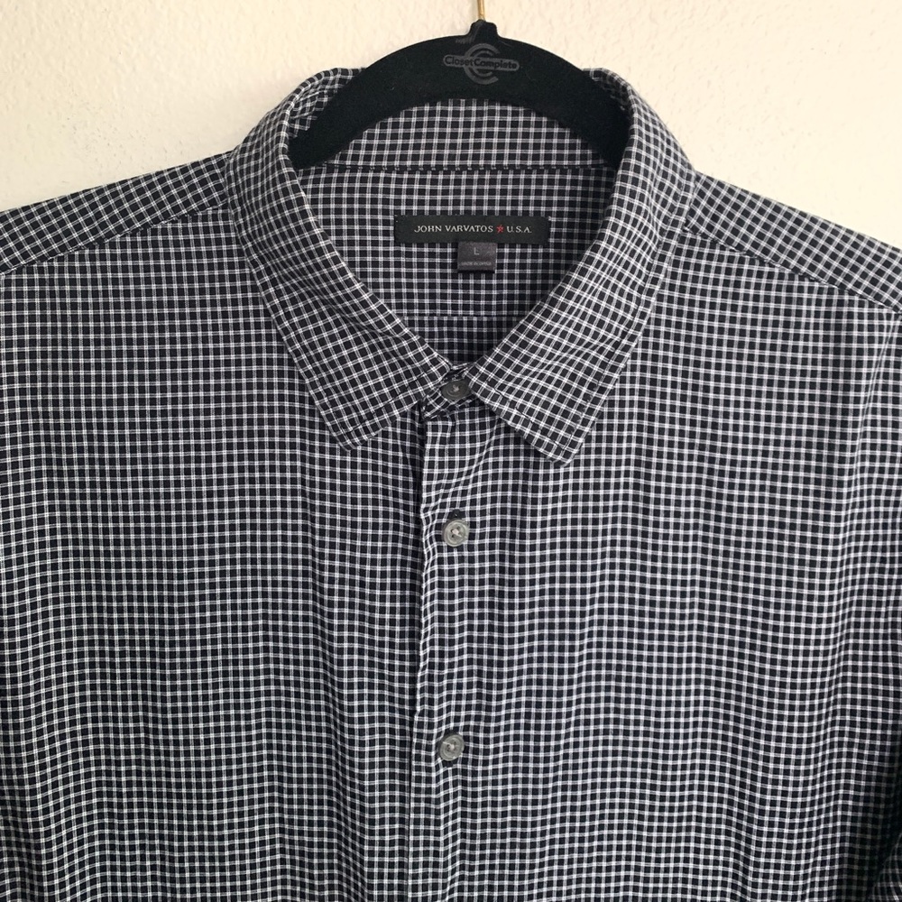 John Varvatos Black and White Check Large